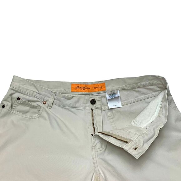 Eddie Bauer Oatmeal Beige Cotton Bootcut Jean‎ Styled Pants - Picture 5 of 9